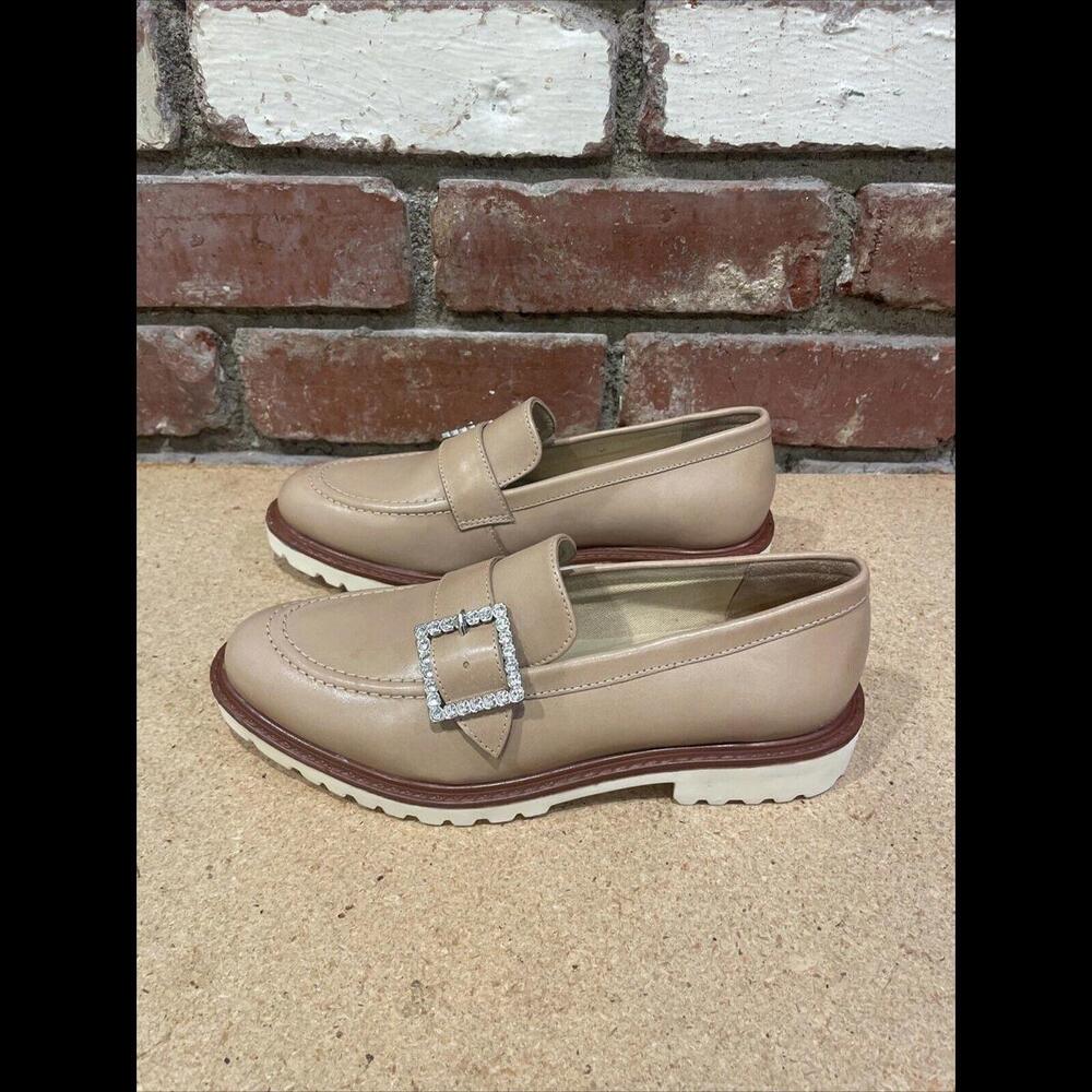 Anthropologie Able Reese Loafer rhinestone buckle details  New - Picture 6 of 10